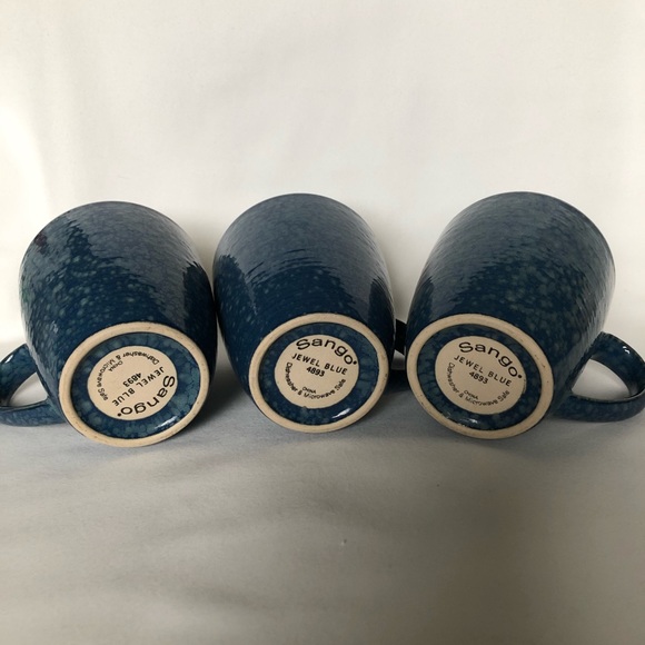 Sango Jewel Blue 43 Kitchen Lot Of 3 Coffee Cups Mugs Sango Jewel Blue 43 Poshmark